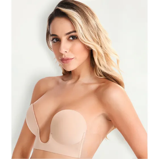 Brasier Sujetador Adhesivo Invisible Forma U Levanta Busto 