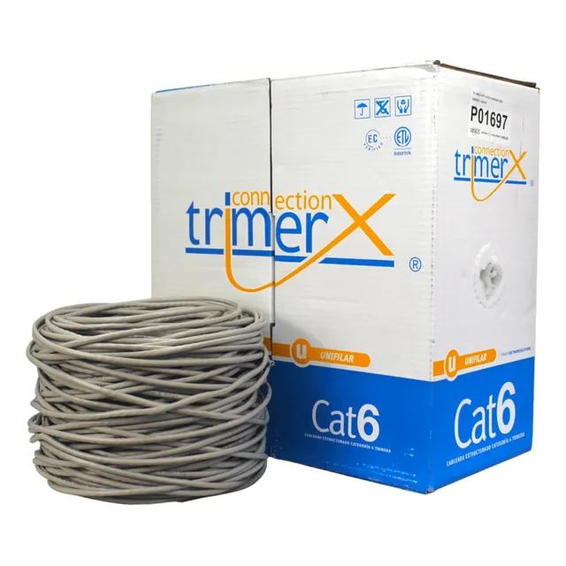 Cable Utp Cat 6 Cm 23 Awg Gris Trimerx X 305 Mt
