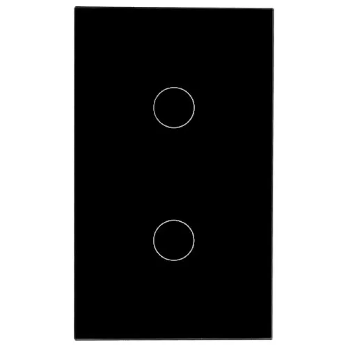 Interruptor De Luz X2 Inteligente Bsmart Wifi Tuya Negro