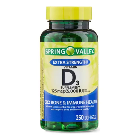 Vitamina D3 5000 Ui Spring Valley 250 Cápsulas Blandas