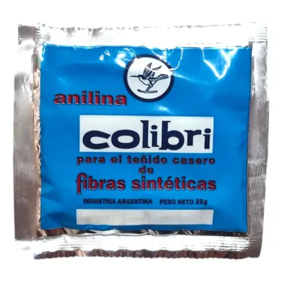 Anilina Colibrí - Para Teñir Fibras Sinteticas 25 Grs
