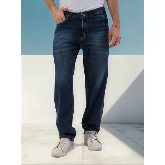 Jean District Parma Hombre Amplio Corte Mom