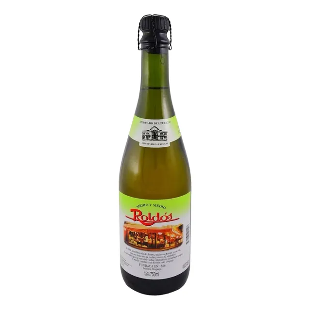 Vino Blanco Medio Y Medio Roldos 750 Ml