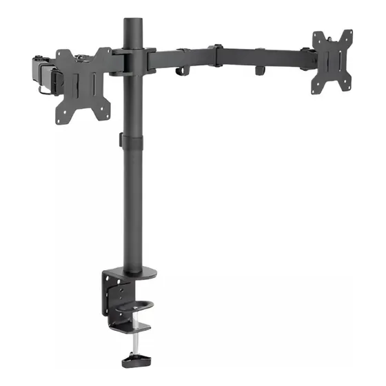 Soporte Doble Monitor Escritorio Oficina Prosoft Ps1002 Color Negro