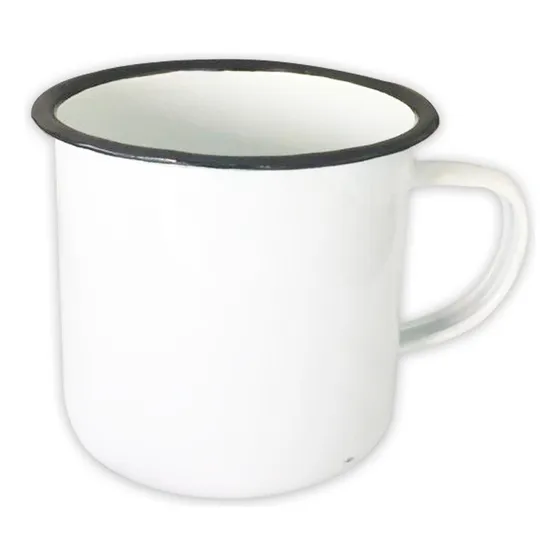 Taza De Peltre 11oz Color Blanco/acero Inoxidable Color Make