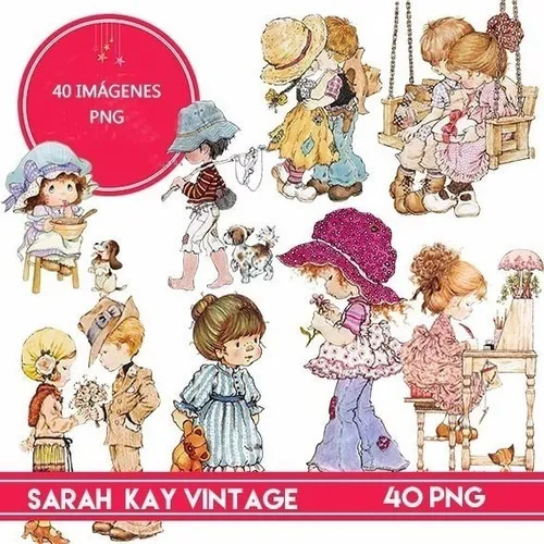 Kit Imprimible  Sarah Kay Vitage  40   Clipart