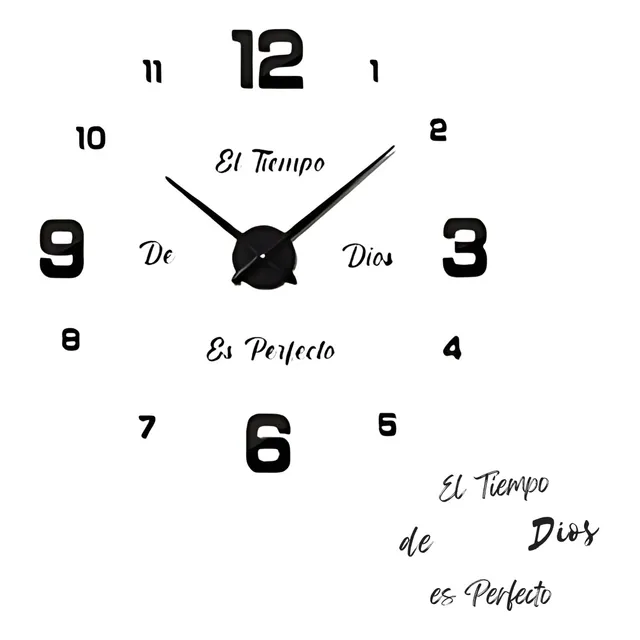 Reloj De Pared 3d Diseño El Tiempo De Dios Es Perfecto