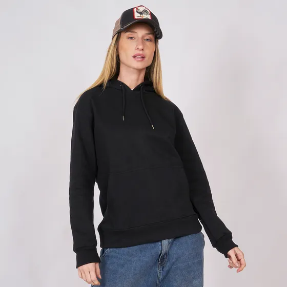 Customs Ba Buzo Friza Canguro Campera Mujer 1
