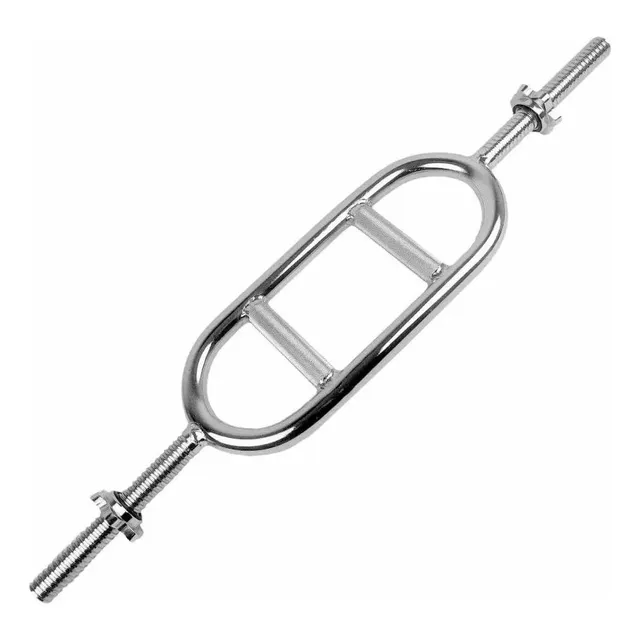 Barra Romana 87cm Estándar Pesas Fitness Acero + Seguros
