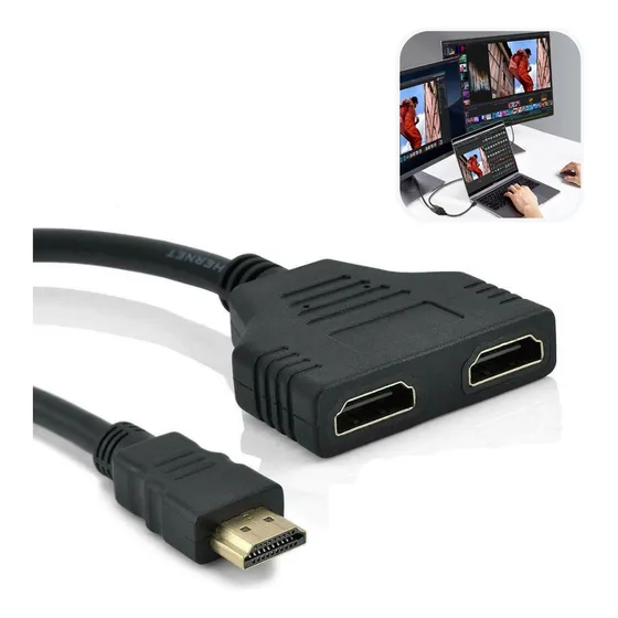 Cabo Adaptador Hdmi Duplica Tela Notebook Pc Para Tv Monitor