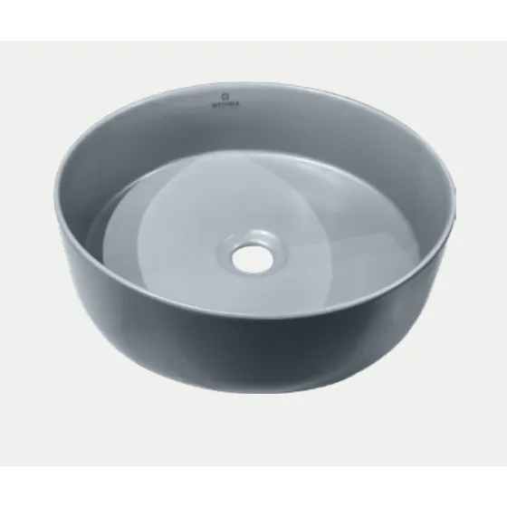 Vitt Lavamanos Redondo Gris Sobre Poner 36cm