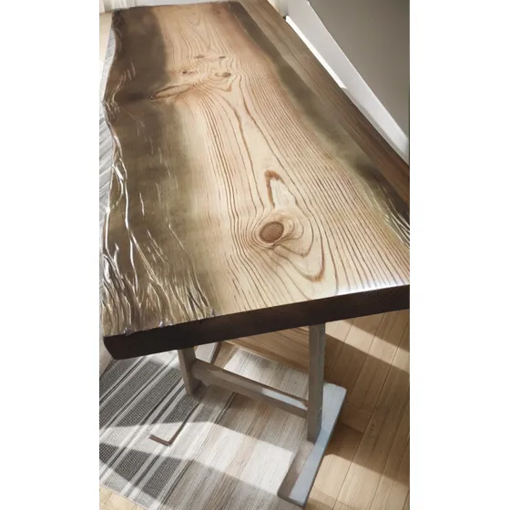 Mesadas Rústico Madera 50x50 Cm Para Cocina, 3 Personas
