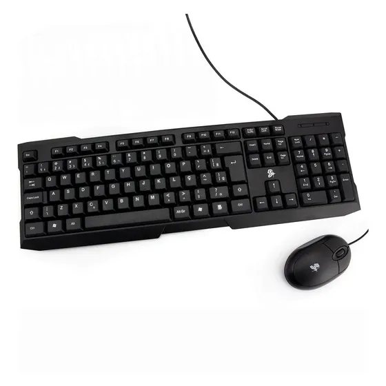 Kit De Teclado E Mouse 5+ Home Office / Escritório Teclado Preto