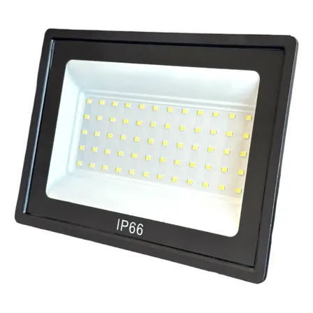 Refletor Led 1000w Bivolt Prova D'água 6500k Branco Frio Ip66 127/220v Preto
