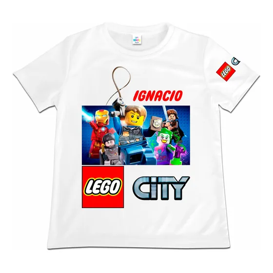 Franela Camisa Para Niño Niña Lego City Poliester
