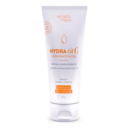 Extratos Da Terra Creme Hidratante Facial Hydra Vit C 50g Todo Tipo De Pele Dia