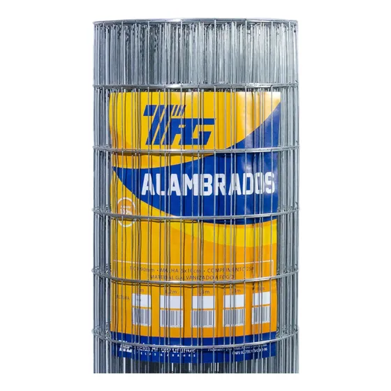 Cerca Soldada Tag Malha 5x10cm Fio 1,90mm 25x1,20m Rolo Me1 Cor Cinza