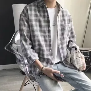 Camisa A Cuadros De Otoño-invierno Para Hombre, Manga Larga, Camisa A Cuadros De Otoño-invierno Para Hombre, Manga Larga,