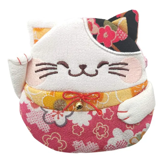 [bar Autotech] Zipper Maneki Neko Suerte Gato Monedas Gyq7i