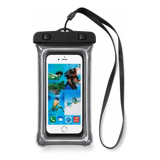 Capinha Bolsa Capa Impermeável Universal Prova D'água Celular Até 6.8 Polegadas Bag Aquática Moto Piscina Praia Chuva Viagem