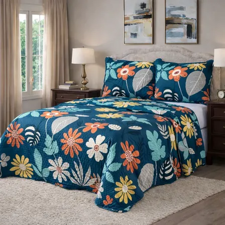 Colcha Cobre Leito Dupla Face Matelado Cama Casal 3 Peças