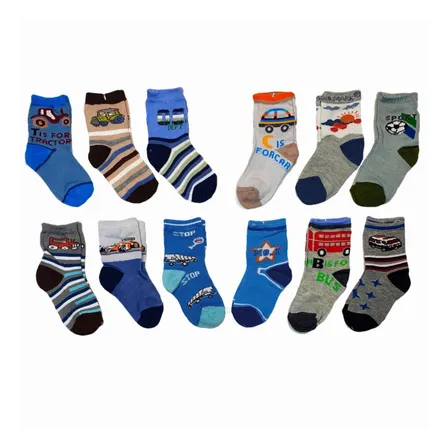 12 Pares De Calcetines Para Niño O Niña Talla 1 Hasta 3 Años