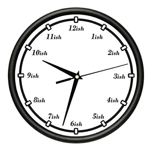 Signmission Beagle Ish Reloj Pared Tardy Time Alrededor Gag