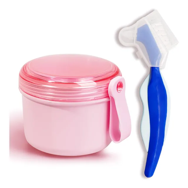 Estuche De Dentadura Impermeable Con Soporte Portátil