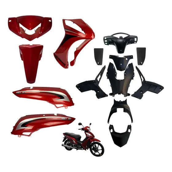 Kit Carenagem Completa Shineray Jet 50 Vermelha 2012 A 2019