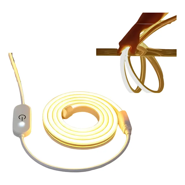 Impermeable Tira Luces Neon Flex Luz Led Usb Cinta Calidas