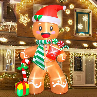 Inflables Navidad De 2.4 M Jengibre, Decoraciones Navidad Inflables Navidad De 2.4 M Jengibre, Decoraciones Navidad