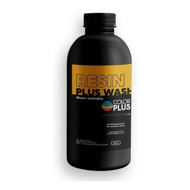 Resina 3d Uv Washable Lavable Con Agua 500g Colorplus Gris 