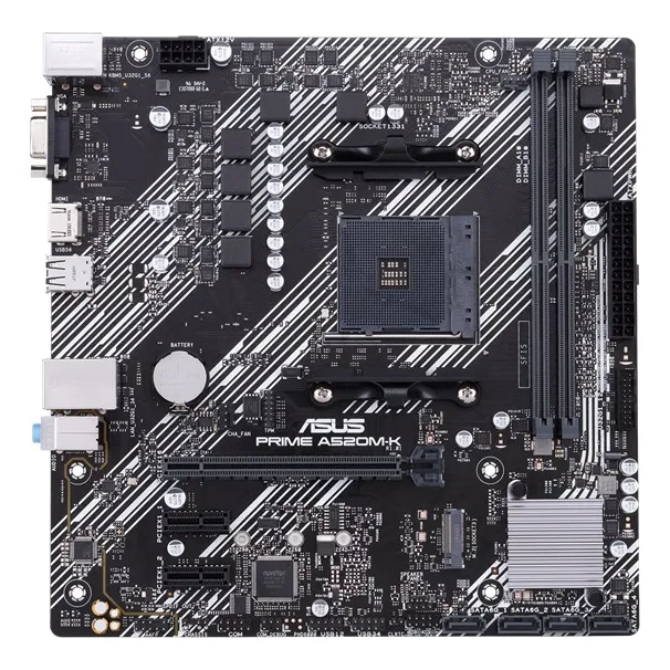 Tarjeta Madre Asus Prime A520m-k Am4 2x Ddr4 1x M.2 Pcie 3.0
