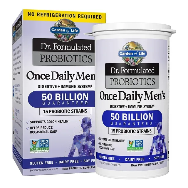 Garden Of Life Probioticos Once Daily para hombres 50b 30 Cápsulas