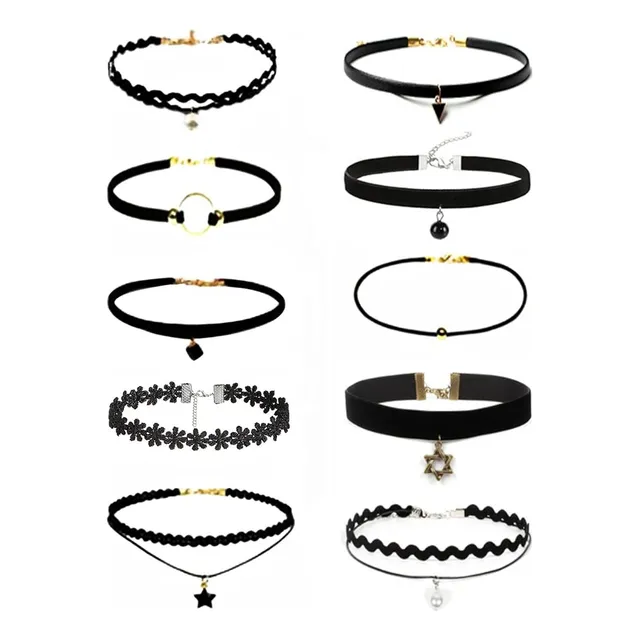 Gargantilla Collar Choker Mujer X Set 4 Unidades