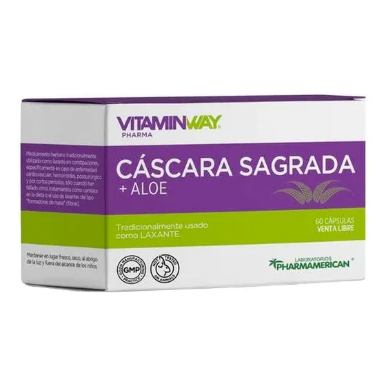 Vitamin Way Cáscara Sagrada + Aloe Cápsulas Acción Laxante
