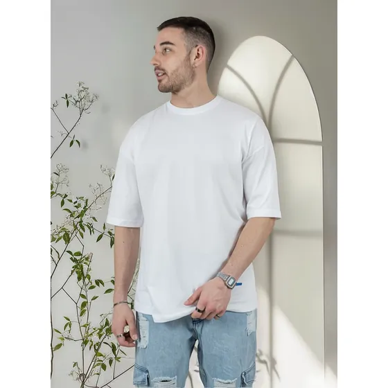 Pack 5 Remera Lisas Ybr Jeans Oversize Algodón Peinado
