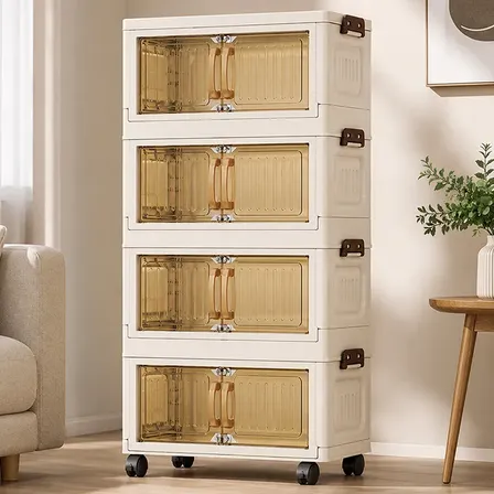 Armário Organizador Cozinha Multiuso Com Rodinhas 1ps Branco Leitoso 40cm
