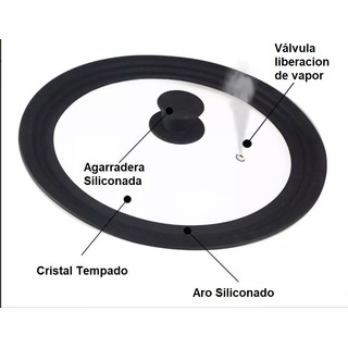 Tapa Universal Multi Medida Para Caceolas, Ollas Y Sartenes 24 26 28cm Tapa Universal Multi Medida Para Caceolas, Ollas Y Sartenes 24 26 28cm