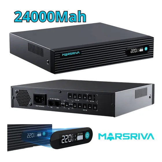 Mini Ups Marsriva 24000mah Kp7 Pro 100w Poe Lcd 6000mah * 4