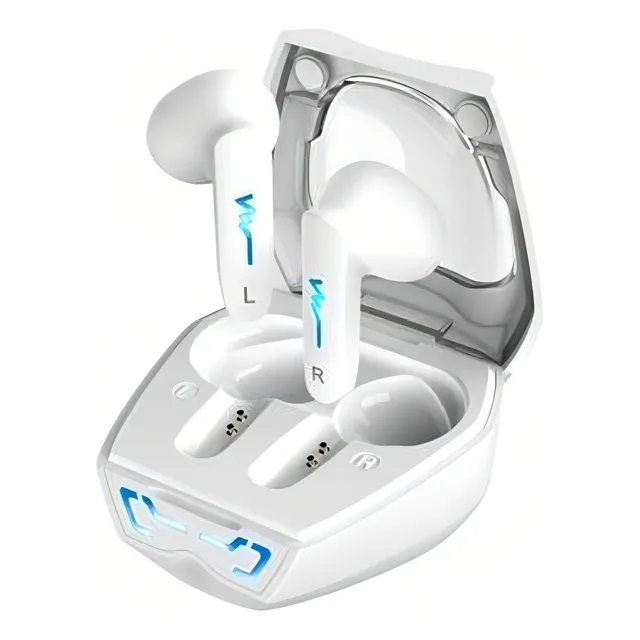 Auriculares Tws Genius Bluetooth Led Color Blanco