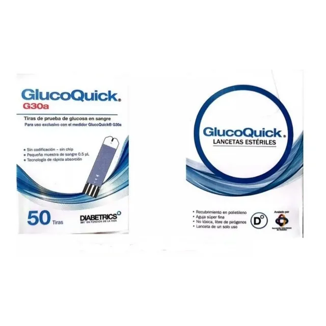 Tiras Reactivas Glucoquick X 50und G30a - D40