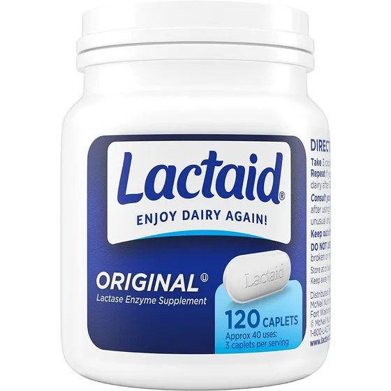 Lactaid Intolerancia A La Lactosa Original 120 Tab