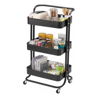 Carrito Organizador Multisos Con Ruedas Acero Inox 3 Niveles Carrito Organizador Multisos Con Ruedas Acero Inox 3 Niveles