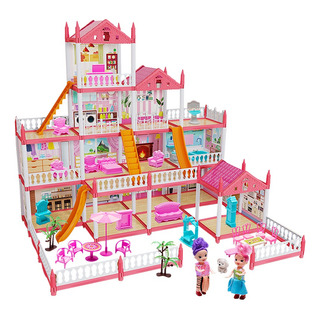 Casita Casa De Muñecas Castillo De Princesa Con Muebles Led Casita Casa De Muñecas Castillo De Princesa Con Muebles Led
