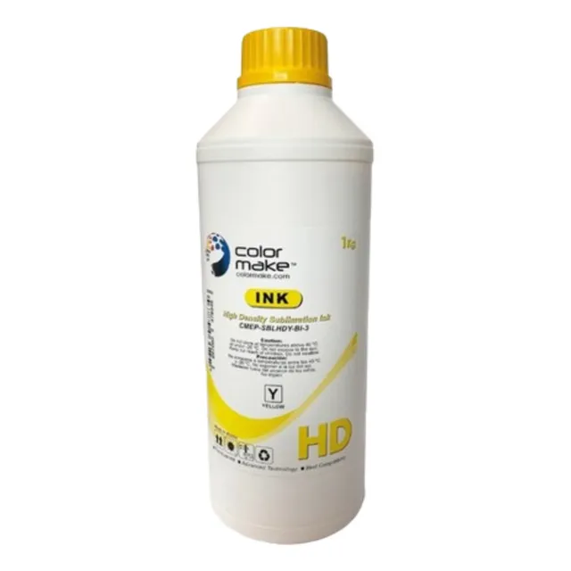 Tinta Sublimacion Sublimar Colormake Amarillo 1 Litro