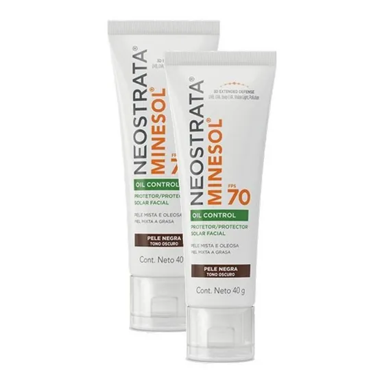 Kit 2 Protetor Solar Neostrata Minesol Fps 70 Pele Negra 40g