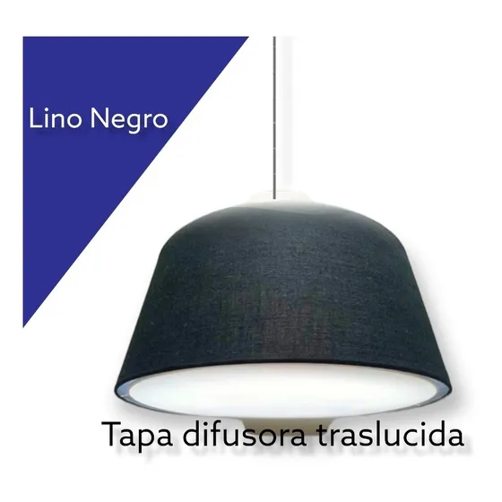 Lampara Colgante Arpillera  Conica 40x50x 30alto C/ Difusor 