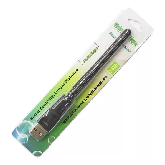 Antena Adaptador Inalámbrico Usb Wifi 150mbps Largo Alcance