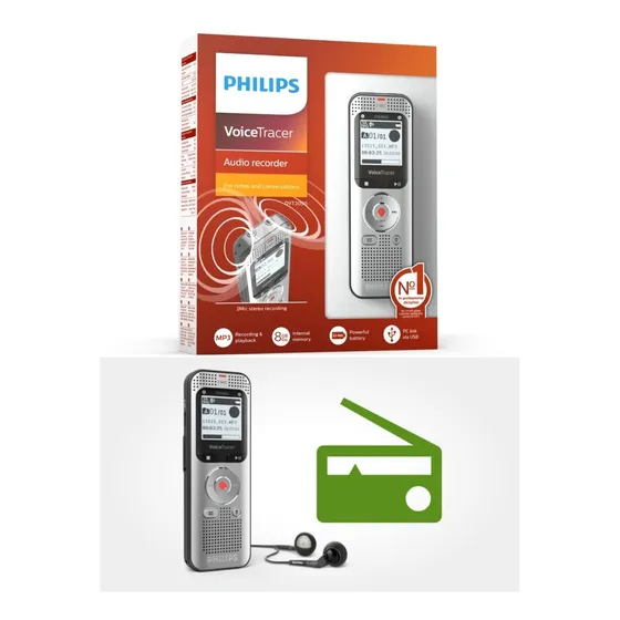 Grabadora Audio Mp3 Philips 8gb Recargable Usb/ Sd Radio Fm